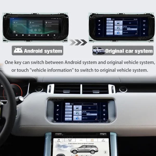 Радио для автомобилей с сенсорным экраном Android 12 для Range Rover Sport L494 2013-2017 GPS навигация Мультимедийный проигрыватель Android Auto
