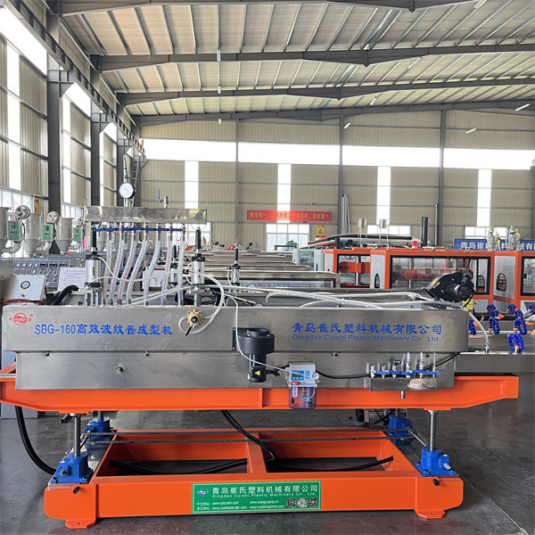 HDPE PP Пластик двойной стены гофрированной трубы экструдерные машины
