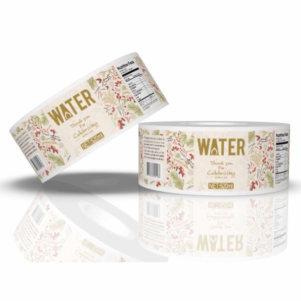 Custom Transparent White PVC Vinyl Self-Adhesive Logo Sticker Waterproof Scratch-Off Water Bottle Packaging Label for Wholesaler