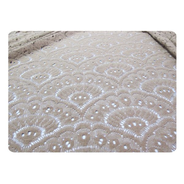 Water Soluble Fan Shaped Lace Fabric 65% Terylene + 35% Cotton CY-CT8521