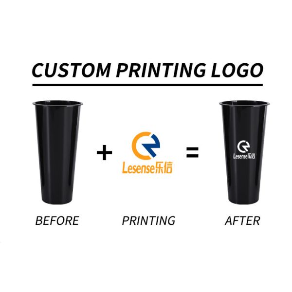 Tazas de plástico de PP de 98 mm de diámetro con tapas para bebidas frías.