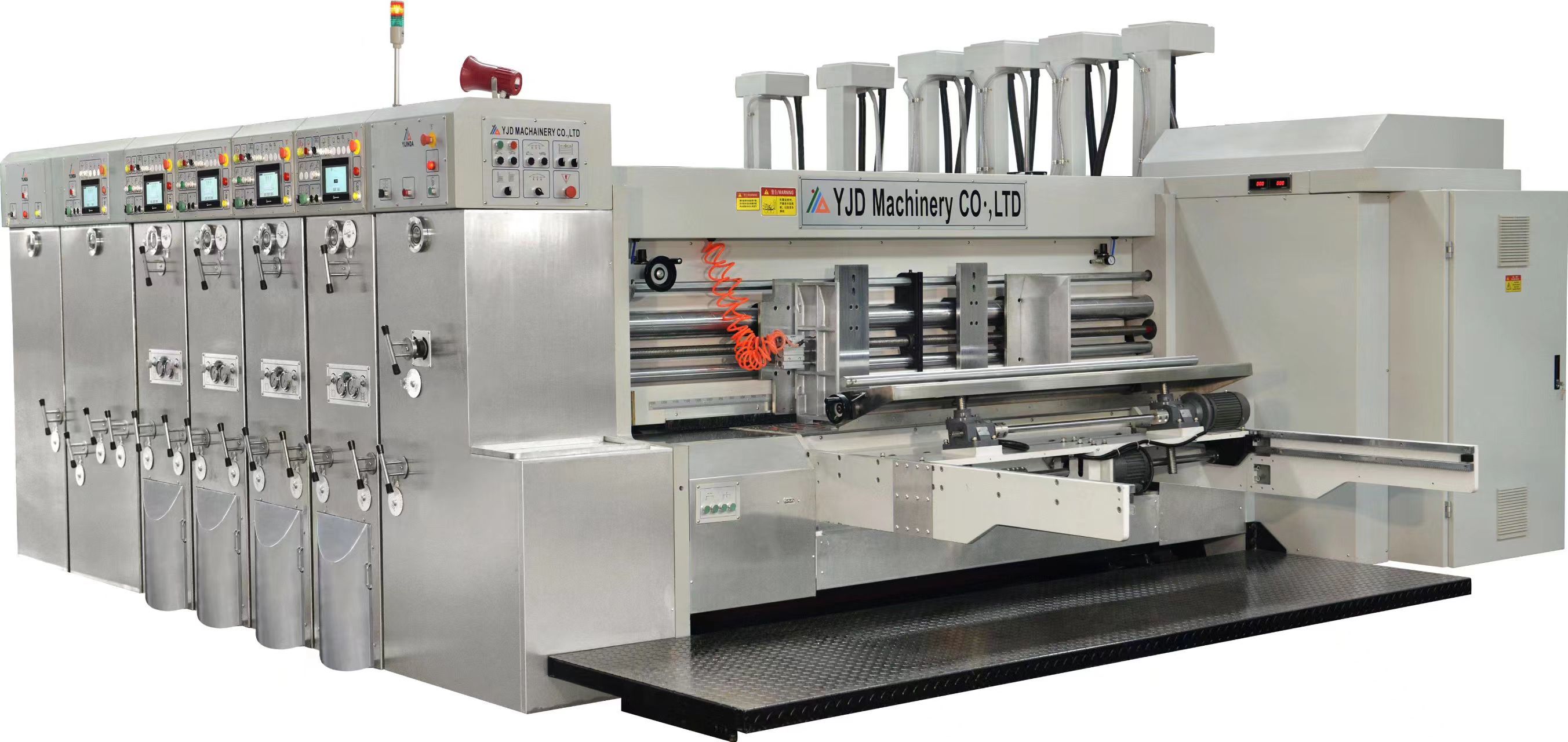 Lead Edge Vacuum Transfer 4 Color Printer Slotter Die Cutter Vibrator Stacker Simple Operation