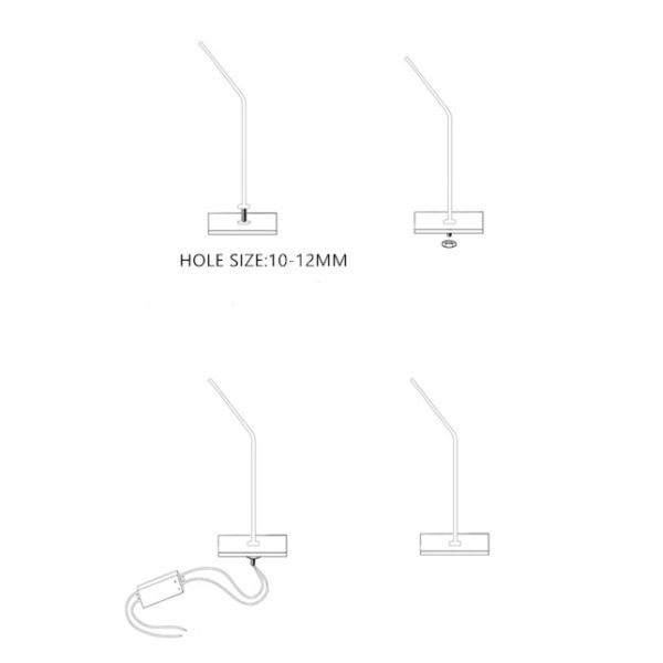 300lm Modern Jewelry Cabinet Display Lamp 3w Black LED Mini Spot Lamp with Knob Switch