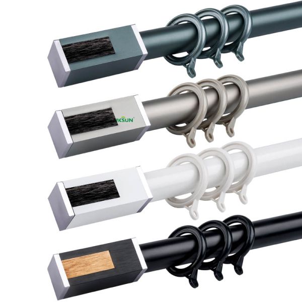 Contemporary Classical Roma Pole Aluminium Wall Mout Curtain Rods Set For Home