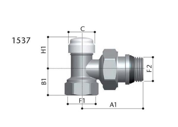 1/2” Angle Radiator Pack Underfloor Heating Manifold Angle Radiator Valve