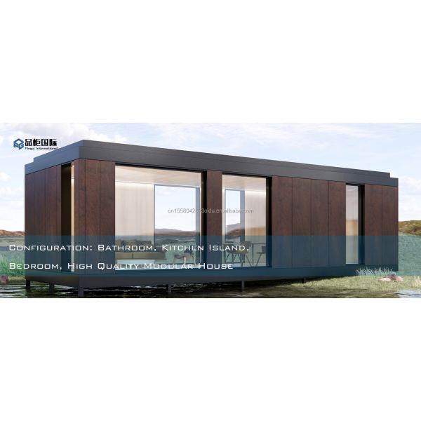 Container en bois extérieur maison de luxe jardin maison minuscule avec 2-3 chambres pour les familles et les hôtels fenêtres en alliage d'aluminium