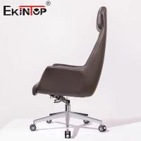 Brown Swivel Leather Chair Classic Style Custom Commercial Office Chairs
