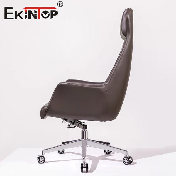 Brown Swivel Leather Chair Classic Style Custom Commercial Office Chairs