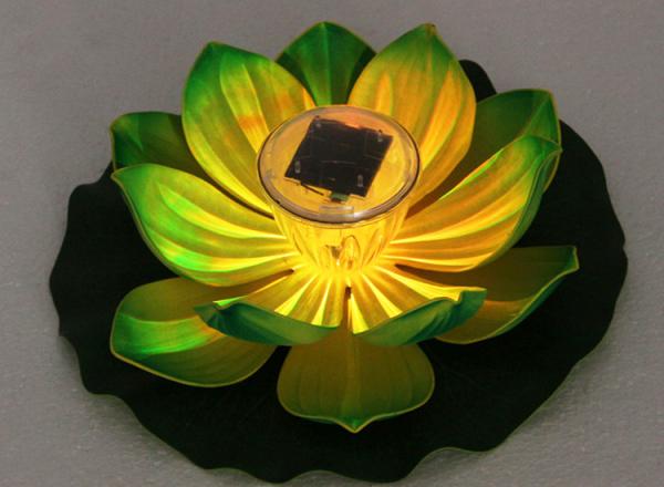 Solar energy lotus lamp colorful gradual outdoor pool pond artificial lake decorative lotus landscape lamp