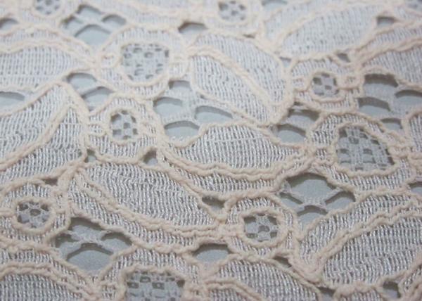 Ivory Cotton Nylon Lace Fabric For Dresses 