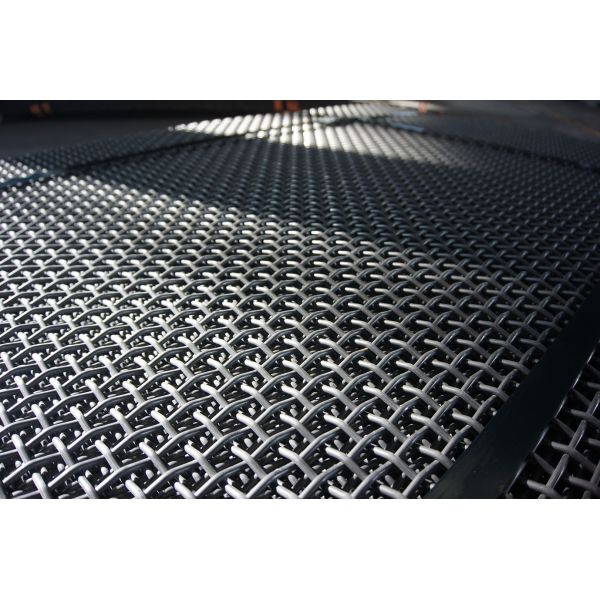 65mm Manganese Steel Woven Embedded Weave Vibrating Screen Mesh