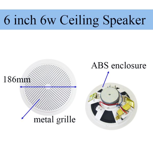 CL-216 ABS Speaker 6-inch 6W High Quality PA System Speaker Passive Speaker