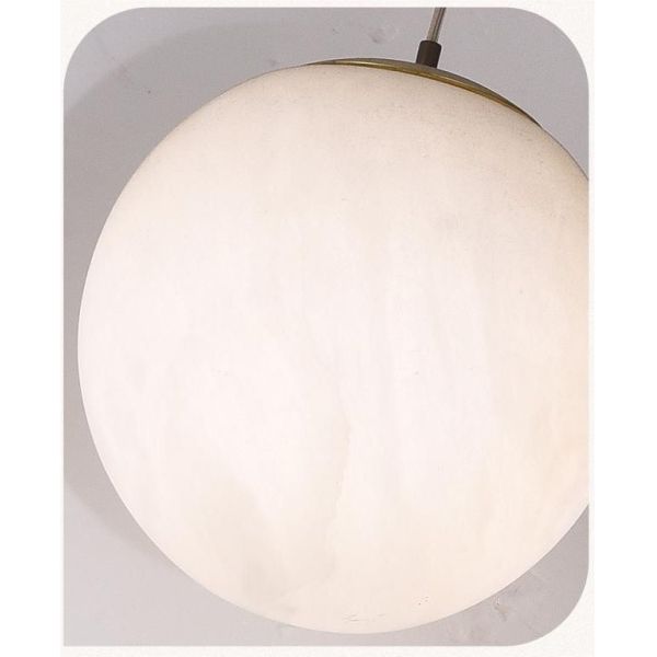 Light Luxury Simple Villa Dining Room Clothing Store Alabaster Lamp Round Balloon Spherical Chandelier