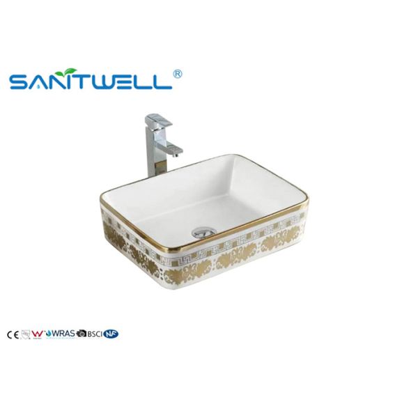 Elegant Wall Mounted Ceramic Art Basin Special Design For Cabinet AB8025H