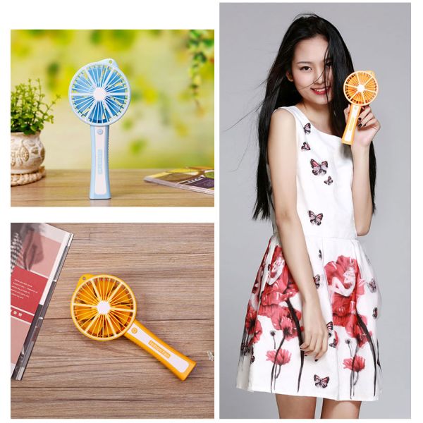Lemon mini fan,rechargeable usb plastic portable mini electric hand fan