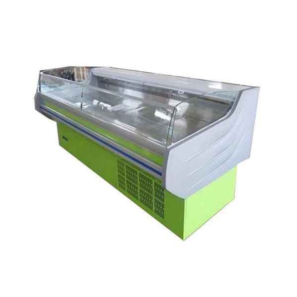 Рыба Мясо морепродукты Дисплейный стол холодильник Витрина для супермаркетов холодильник горизонтальный