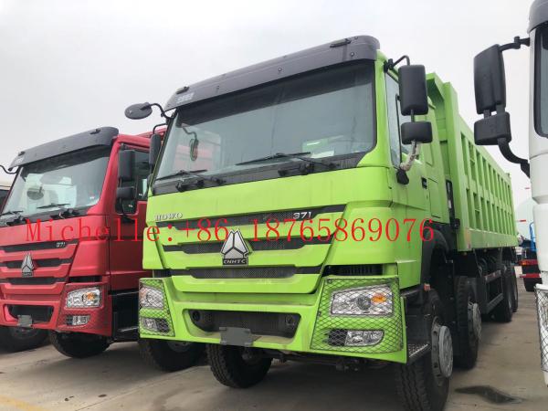 3 Axle 30cbm 45 Ton 8*4 12 Wheeler Dump Truck For 2 Passengers