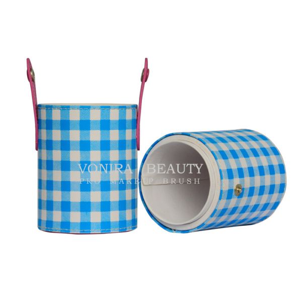 Популярный макияж цилиндра чистит портативную машинку щеткой цилиндра хранения держателя сумки косметическую