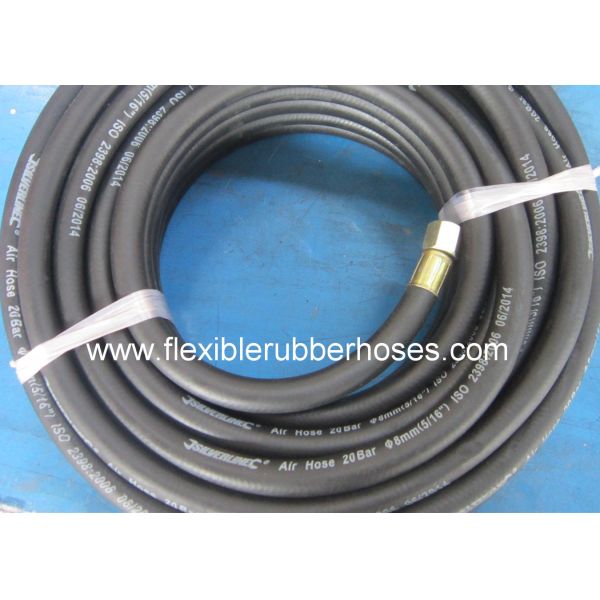 Red Rubber Air Hose with BSP Or NPT Fittings , Rubber Air Line BP 900 / 1200 Psi