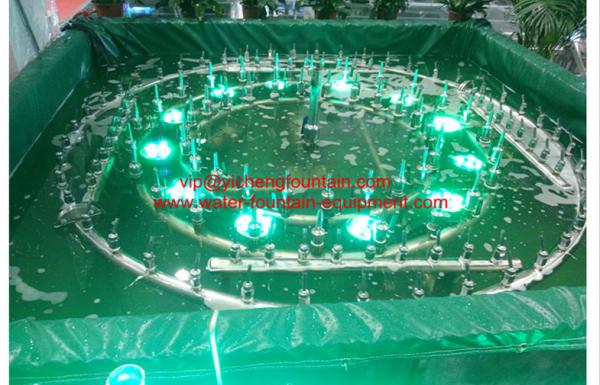 Diameter 2 Meters SS 304 Water Fountain Equipment With Music Controller OEM