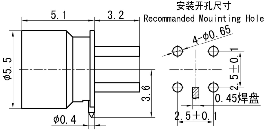 SMP Male RF Coaxial Connector – PCB Mount, Solder Type