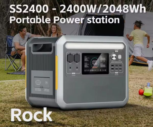 2400W Camping Power Station Lifepo4 Storage Battery Charge Solar Generator 220V Energy System 2048Wh Portable Power