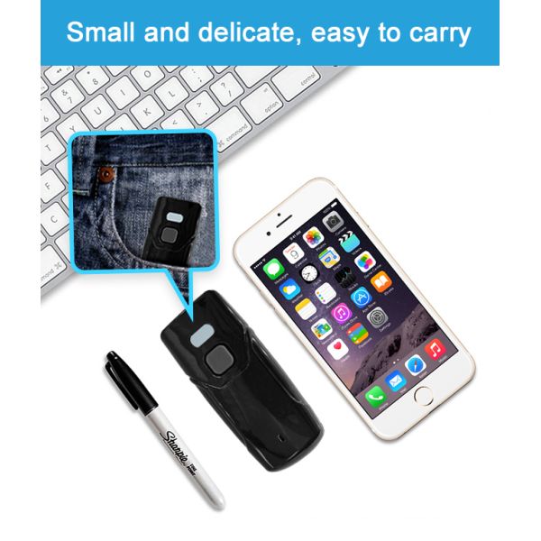 1D 2D Handheld Barcode Scanner Mini Portable Wireless Pocket Blue Tooth QR Code Scanner