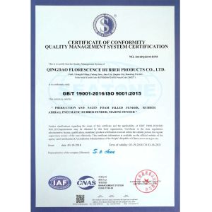 Qingdao Florescence Marine Supply Co., LTD. Certifications