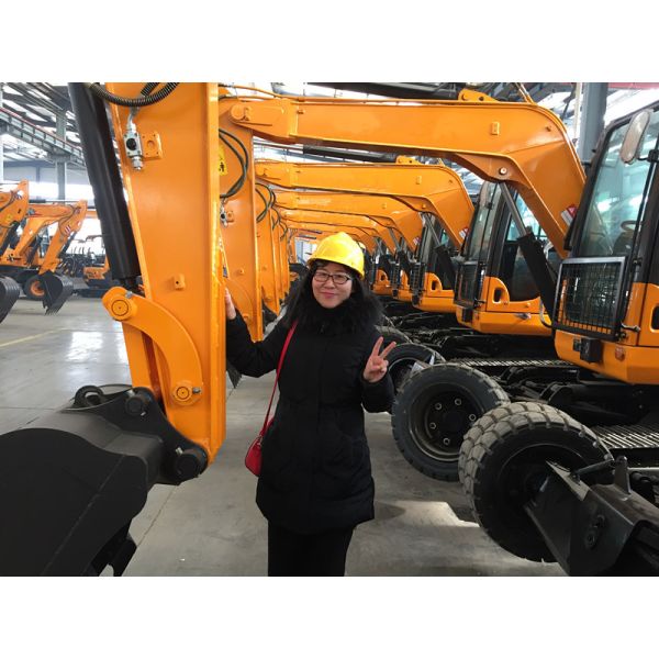 CE certification 9000kg Crawler & Wheel Excavator Machine With 1 CBM Backhoe Bucket