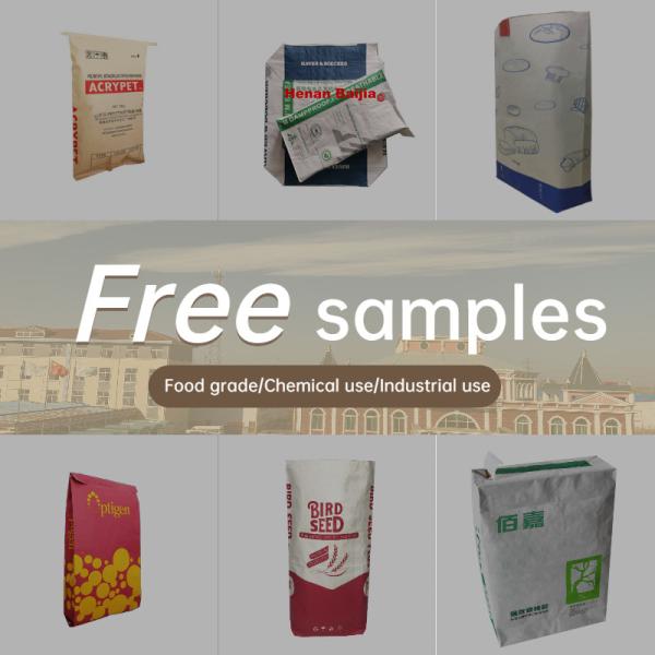 Custom Logo Pasted Multiwall Kraft Paper Bags For Packaging Powder Material