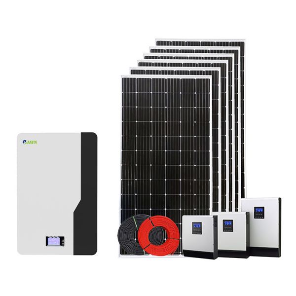 Hybrid Solar Kit for Home 3KW Rooftop Solar Power for Homes Diy Kits Ground Solar Power Kit for Home Off Grid