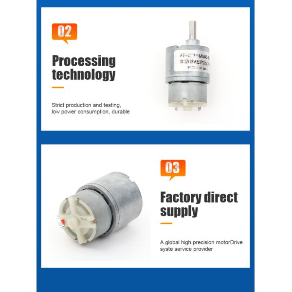 Fute12V 5-800rpm Small DC Gear Motor 5V 6V Reducer Motor For Medical