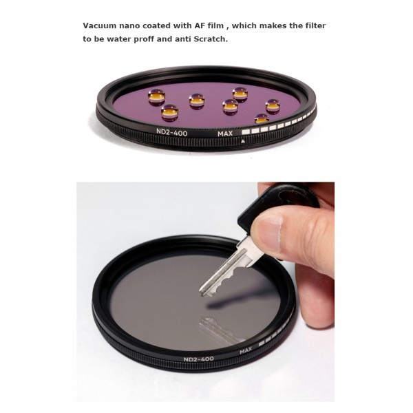 Customizable Sizes VND Lens Filter 37mm 58mm 67mm 77mm 82mm DSLR ND Filter With Anti Reflection Nano Coating