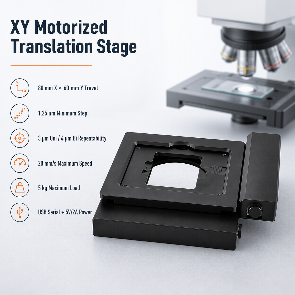 Manufacturer XY Motorized Microscope Stage USB Integrated Power for Bio Image Stitching MSS-A-YZ9171
