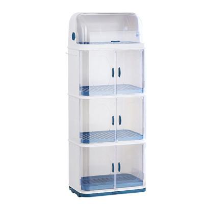 Multicolor Kitchen Counter Plastic Bowl Rack With Lid Cover