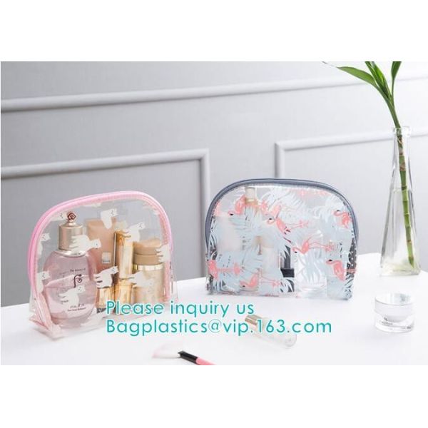 Travel Luggage Pouch Custom Clear Transparent PVC Travel Toiletry Bag Make Up Cosmetic Bag,Vinyl Wash Beauty Cosmetic Tr