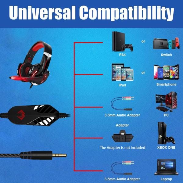 Headband Style Audifonos wired gaming headset 7.1 Surround For PC G9000 Pro PS5