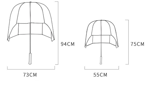 Waterproof Creative Umbrellas Two Size Helmet Shaped Umbrella 55cm 73cm Width