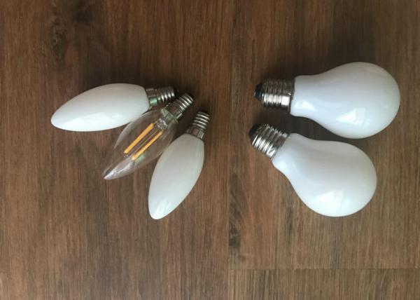 Tuv E27 Light Bulb 600lm , 6w Ac230v Led Indoor Light Bulbs With Milky Glass