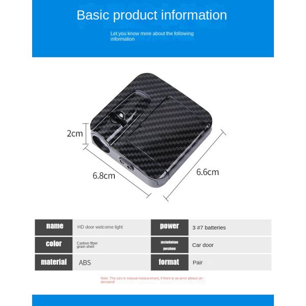 Customize Logo Welcome Light Universal Car Fitment Accessory for Static Personalized