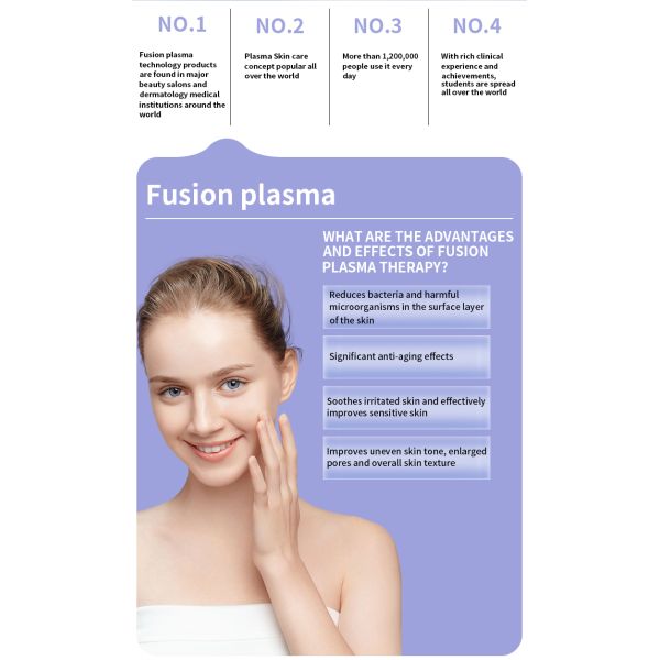 No Need Gas Fusion Cold Plasma Machine Facial Anti Aging Hair Regrowth