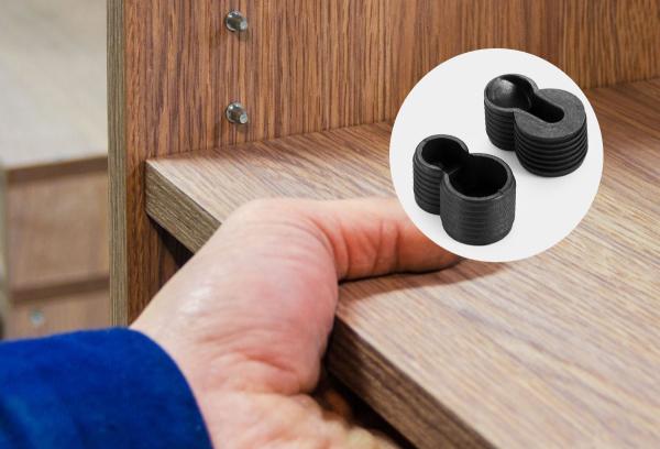8.7*16.7mm étagère en plastique support Pigs résistant à l'usure pour les panneaux d'armoire