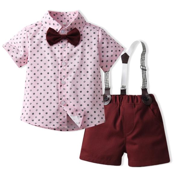 80cm-130cm Children's Outfit Set Kid Boys Short Sleeved Shorts Sets