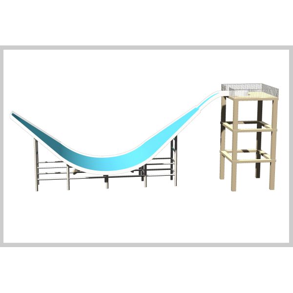 Los toboganes acuáticos de alta velocidad de la fibra de vidrio galvanizaron el apoyo del acero de carbono