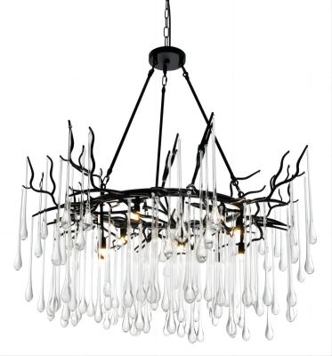 3000K 4000K 6500K Modern Crystal Chandelier Clear Glass Drop Chandelier