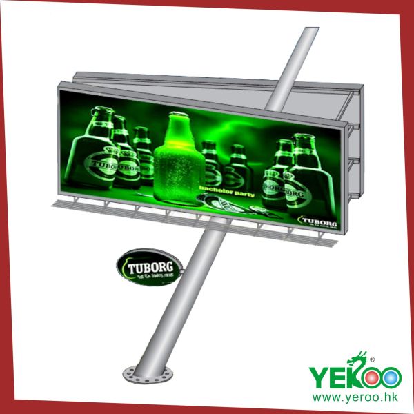 stainless steel display aluminium  free standing outdoor advertising billboard stand