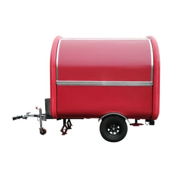 2024 Stainless Steel Mobile Coffee Food Car with Porch and Multiple Colors to Choose