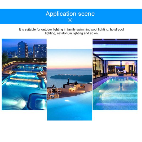 High  Power 24W RGB Color 12V Stainless Steel  Led Swimming Pool Lighting Outdoor