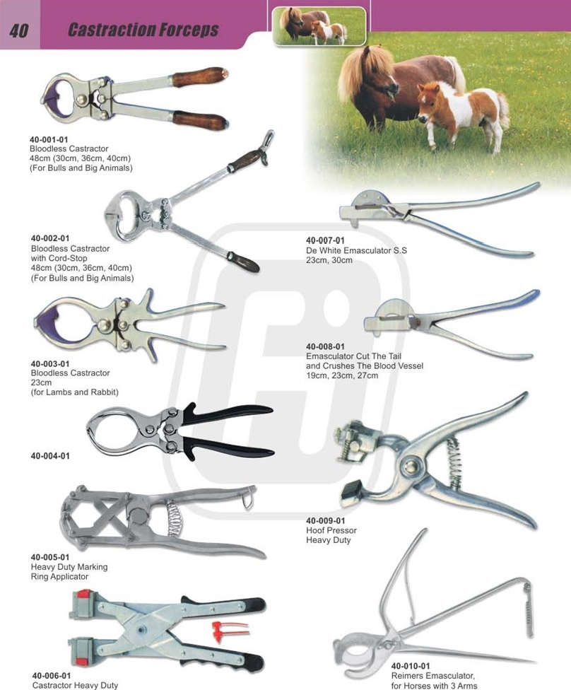 Goat cattle horses pig Vshaped Ushaped stainless steel clamps ear piercing punching pliers