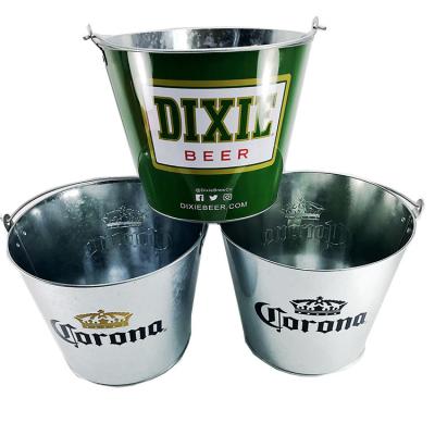 Metal Tin Wine Bucket 750ml 500ml Rust Resistant Dishwasher Metal Wine Chiller